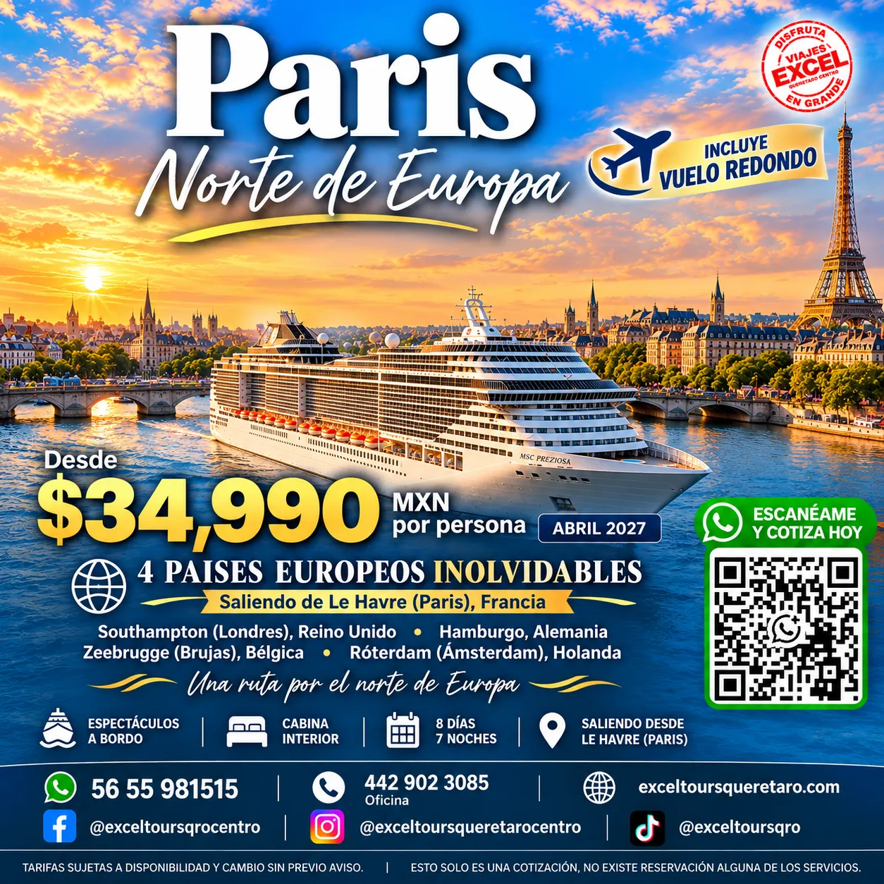 Pairs Norte de Europa en Crucero