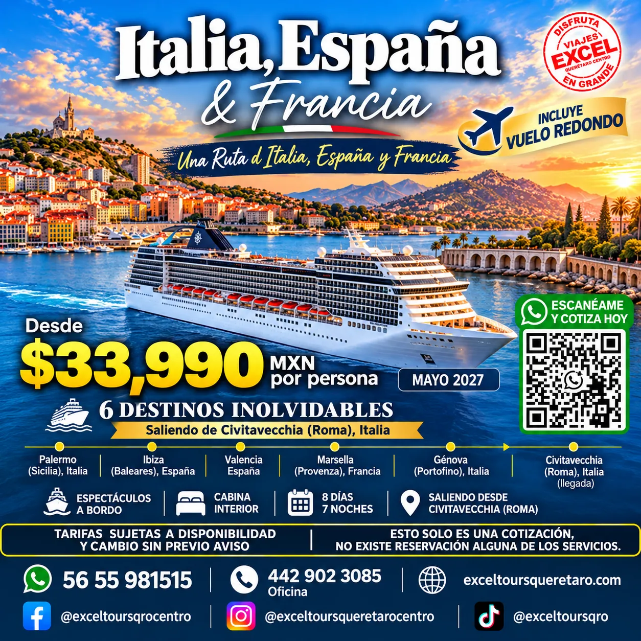 Italia, España y Francia (crucero)